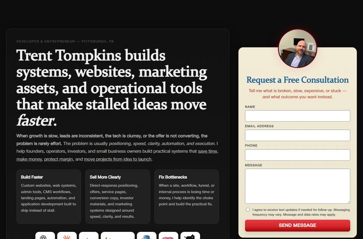 247chat live-chat widget running on Trenton Tompkins